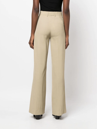 Shop Petar Petrov Bootcut Tailored Trousers In Neutrals
