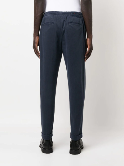 Shop Kiton Slim-fit Chino Trousers In Blue