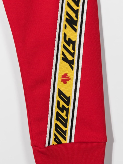 Dsquared2 Logo-tape Sweatpants In Red