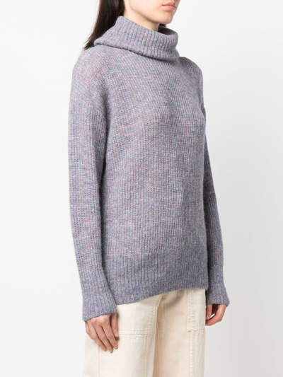 Shop Iro Roll-neck Knitted Jumper In Purple