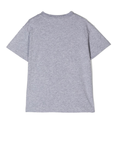 Shop Palm Angels Bear Print T-shirt In Grey