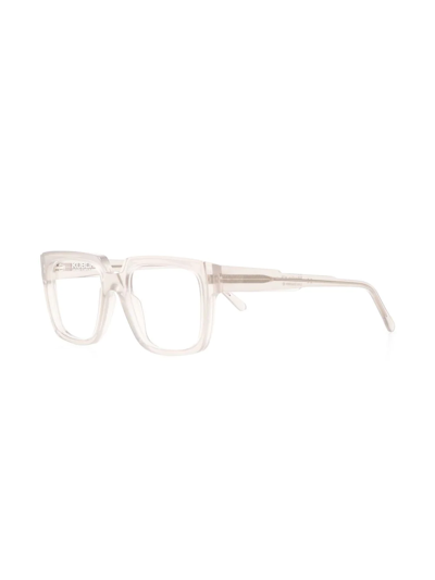 Shop Kuboraum K3 Rectangle Frame Glasses In Grey