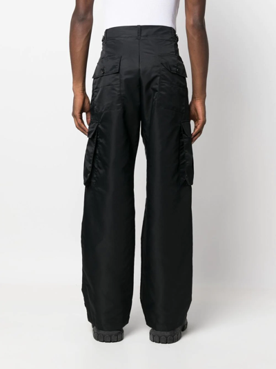 Amiri Wide-leg Cargo Trousers In Black