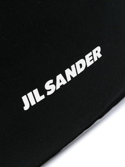 Shop Jil Sander Logo-print Tote Bag In Black