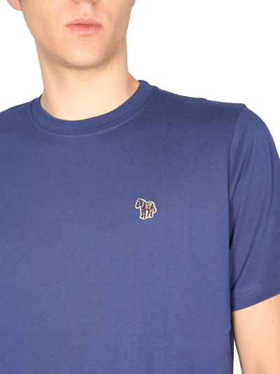 Shop Ps By Paul Smith Crewneck T-shirt In Blu