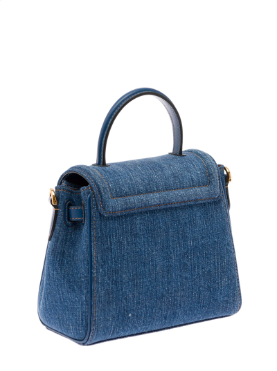 Shop Versace La Medusa Blue Handbag In Denim  Woman