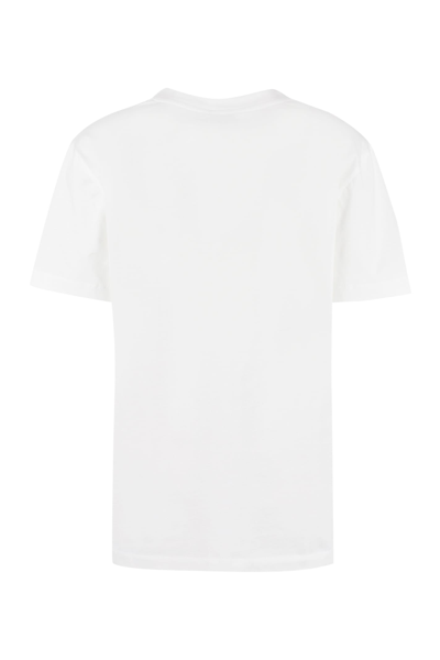 Shop Patou Cotton Crew-neck T-shirt In White