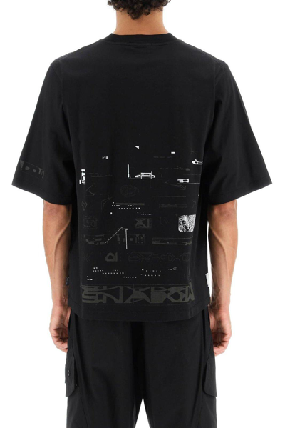Shop Stone Island Shadow Project Graphic Printed T-shirt In Black