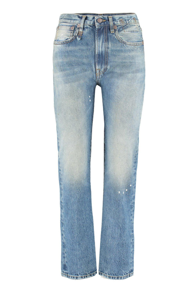 Shop R13 High Waisted Cropped Jeans In A Jasper