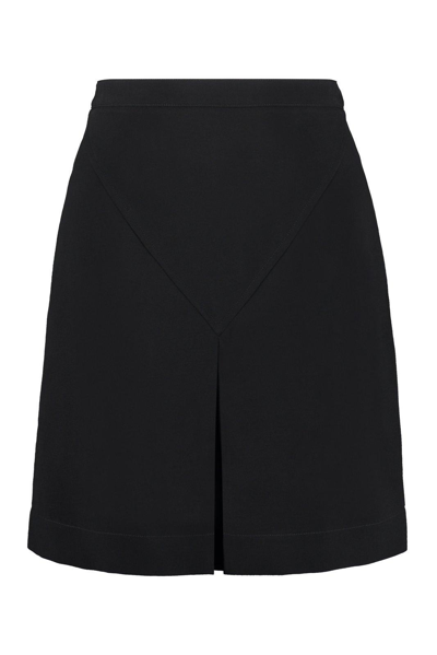Shop Burberry Button Detailed Front-slit Mini Skirt