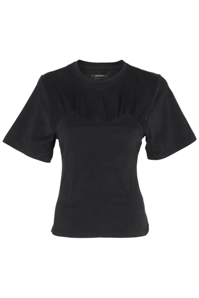 Shop Isabel Marant Zazie Bustier T-shirt In Black