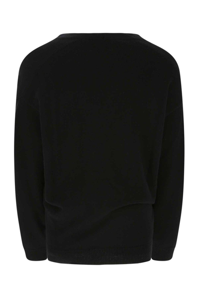 Shop Balenciaga Embroidered-detail Knit Cardigan In Black