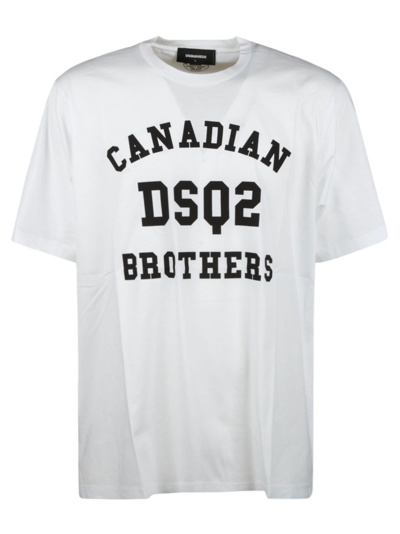Dsquared2 Brothers Slouch T-shirt In White | ModeSens