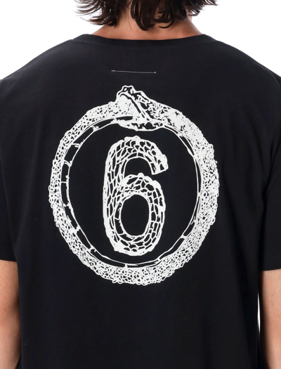 Shop Mm6 Maison Margiela 6 Snake T-shirt In Black