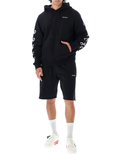 Shop Off-white Chain Arrow Hoodie In Black