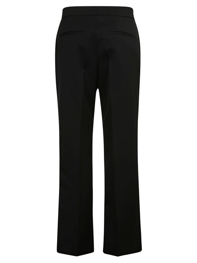 Shop Jil Sander Straight Leg Plain Cropped Trousers In Black
