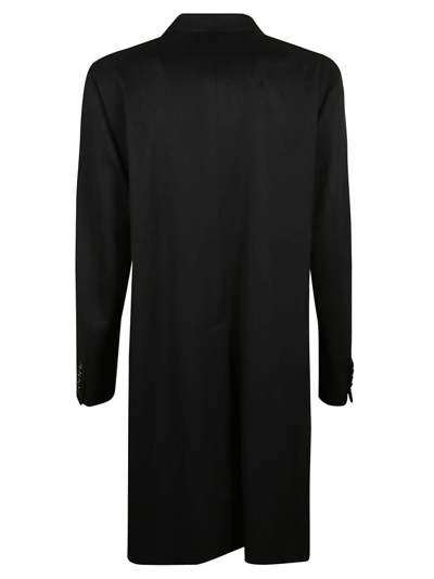Shop Dolce & Gabbana Plain Double-breasted Coat In Black