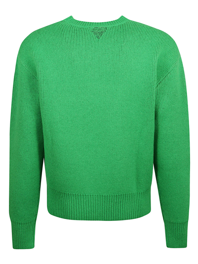 Shop Bottega Veneta Plain Ribbed Knit Sweater In Parakeet