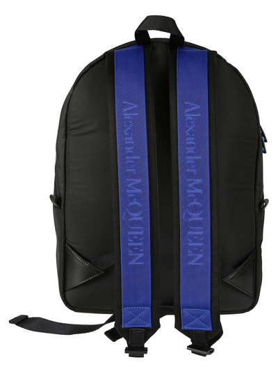 Shop Alexander Mcqueen Metropolitan Backpack In Black/ultra Marine