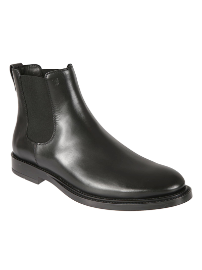 Shop Tod's Elastic Sided Ankle Boots In Black