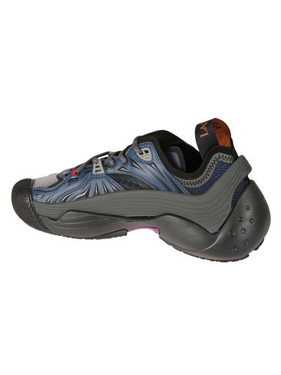 Lanvin Sneakers Flash-x En Mesh Pour Homme In Navy Blue