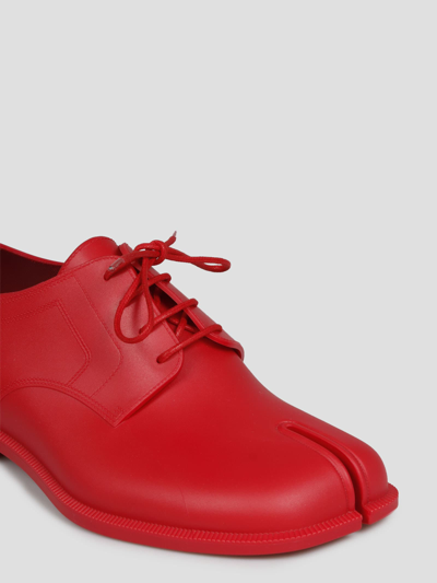 Shop Maison Margiela Tabi Lace-up In Red