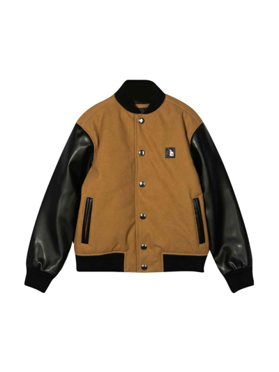 Shop Givenchy Brown Bomber Jacket Boy In Marrone