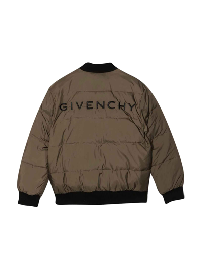 Shop Givenchy Khaki / Black Bomber Jacket Boy In Nero/kaki