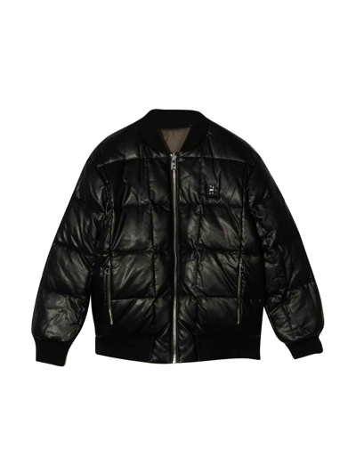 Shop Givenchy Khaki / Black Bomber Jacket Boy In Nero/kaki