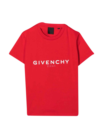 Shop Givenchy Red T-shirt Boy In Rosso