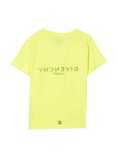 Shop Givenchy Yellow T-shirt Boy In Limone