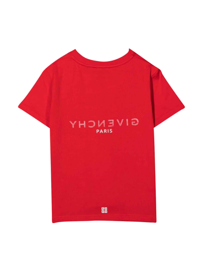 Shop Givenchy Red T-shirt Boy In Rosso