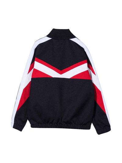 Shop Palm Angels Boy Jacket With Sections In Navy