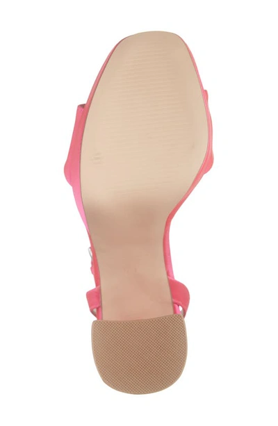 Shop Steve Madden Lessa Platform Ankle Strap Sandal In Pink Satin