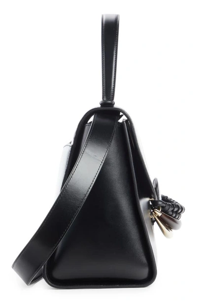Shop Chloé Kattie Braid Leather Box Shoulder Bag In Black