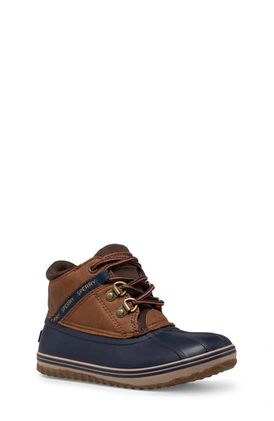 Shop Sperry Top-sider® Bowline Storm Boot In Navy/ Tan