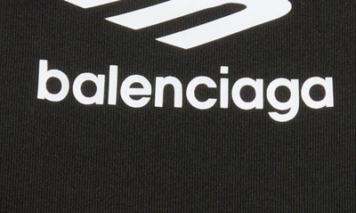 Shop Balenciaga 3b Logo Sports Bra In Black/ White
