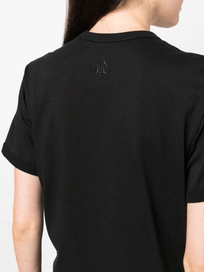 Shop Lanvin Embroidered-logo Cotton T-shirt