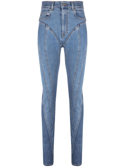 Shop Mugler Jeans Clothing In Blue