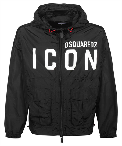 Shop Dsquared2 Icon Cargo Windbreaker Jacket In Black