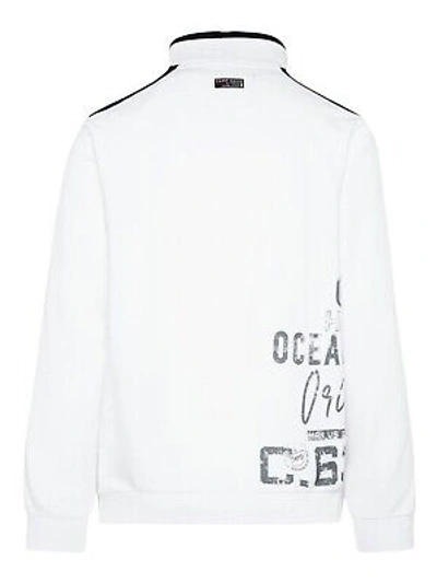 Pre-owned Camp David , Troyer Sweatshirt "ocean's Seven" Weiss