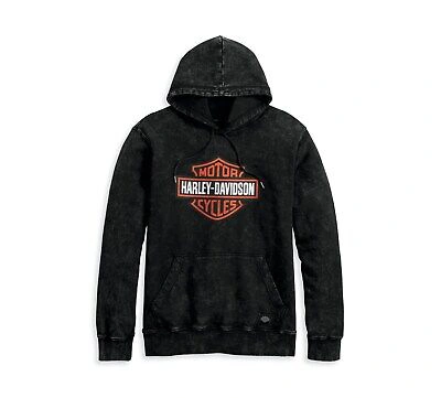 Pre-owned Harley-davidson Westcoast Bar & Shield Hoodie Gr. M - Schwarz Sweatshirt