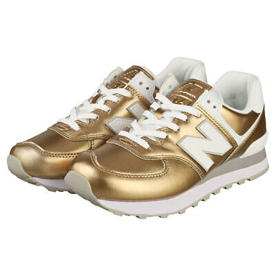 Pre-owned New Balance Balance 574 Damen Gold Sneaker Mode - 40.5 Eu