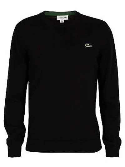 Pre-owned Lacoste Herren Logo Stricken, Schwarz