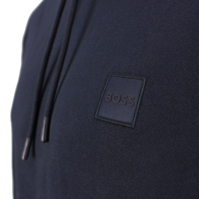 Pre-owned Hugo Boss Herren Sweat Shirt Kapuzenpullover Hoodie Wetalk Dunkel Blau Unifarben