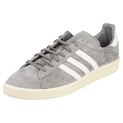 Pre-owned Adidas Originals Adidas Campus 80s Herren Grey White Sneaker Beilaufig - 43 1/3 Eu