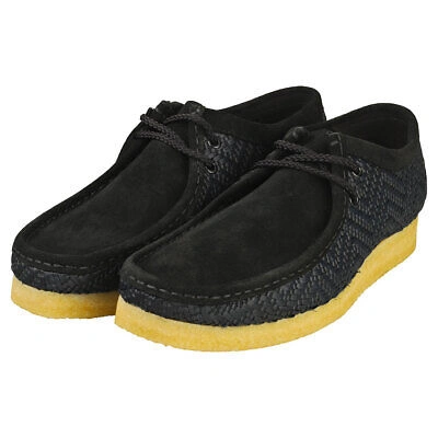 Pre-owned Clarks Originals Wallabee Herren Black Schuhe Wallabee - 43 Eu