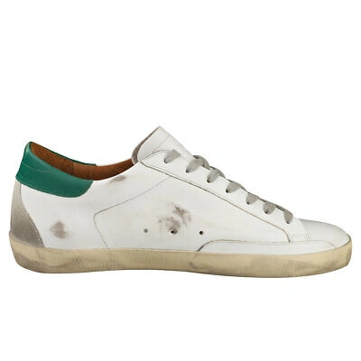 Pre-owned Golden Goose Super-star Classic Herren White Green Sneaker Mode - 43 Eu