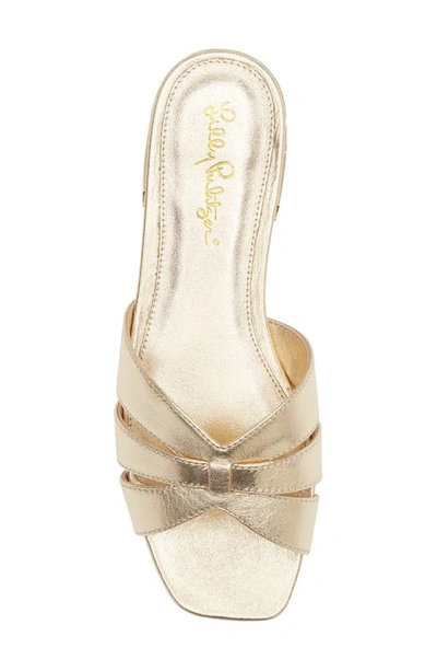Shop Lilly Pulitzer Whitley Slide Sandal In Gold Metallic