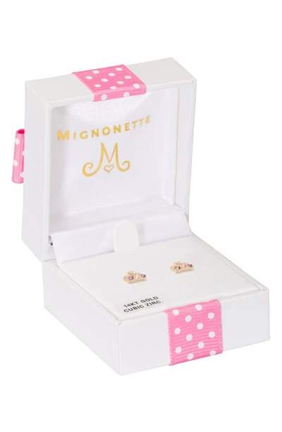 Shop Mignonette Gold Crown Earrings